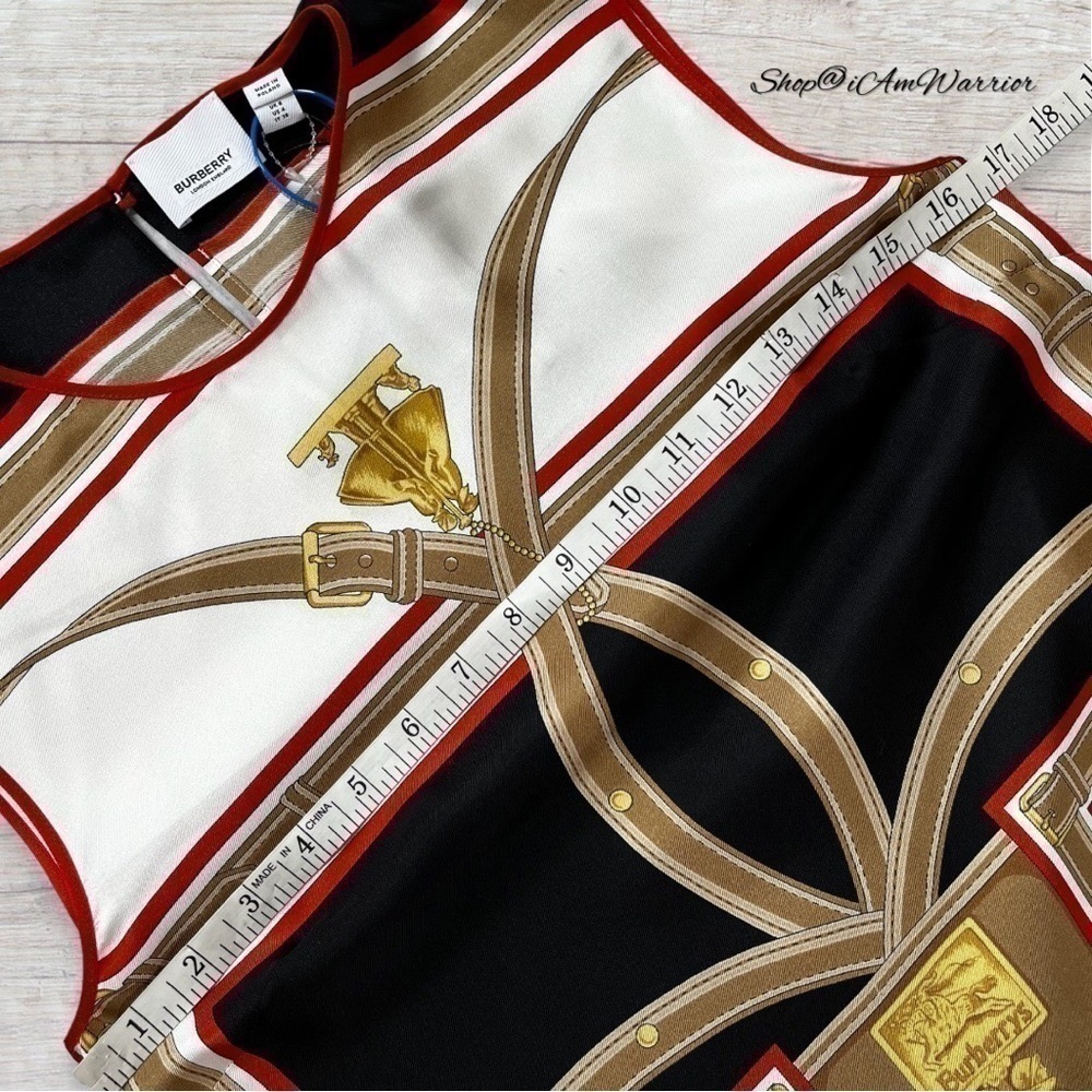 Burberry NWT silk shift dress in equestrian archive scarf print *shop@iamwarrior - Picture 7 of 13